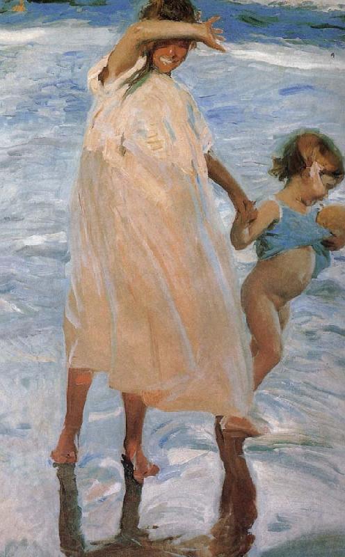 Joaquin Sorolla Two Sisters Norge oil painting art